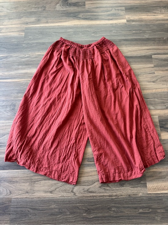 Free People Pants - Free People Free-Est Smocked Wide-Leg Pants - Brick Red Sz M